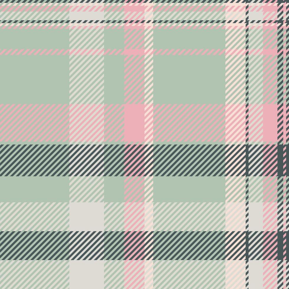 Unique texture background, canadian seamless plaid textile. Dimensional fabric tartan check pattern in pastel and light colors. vector