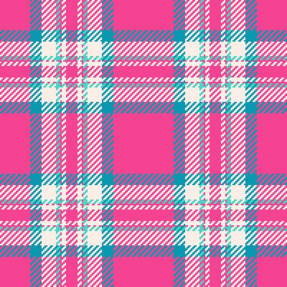 Pillow check texture , christmas card fabric tartan background. Japan textile pattern plaid seamless in pink and linen colors. vector