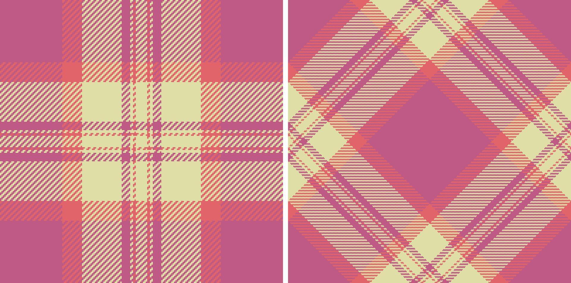 Textile plaid check of background texture seamless with a tartan pattern fabric. vector