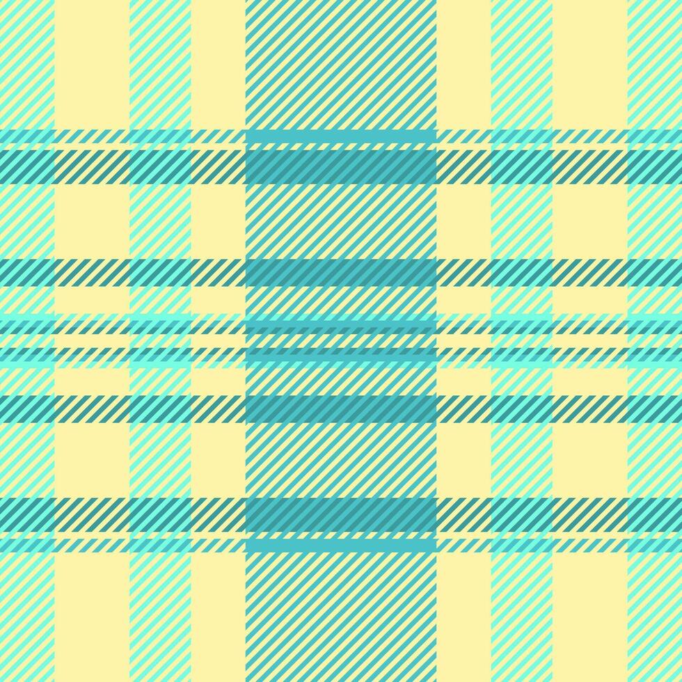 Bold tartan pattern , proud fabric background seamless. Colourful texture check plaid textile in yellow and cyan colors. vector