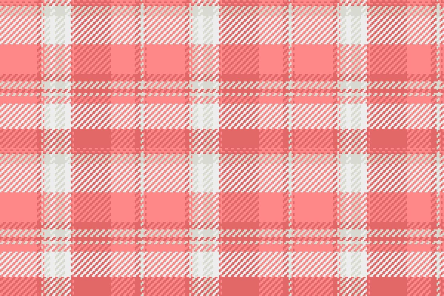 Filigree tartan pattern texture, quilt seamless background plaid. Love check fabric textile in red and white colors. vector
