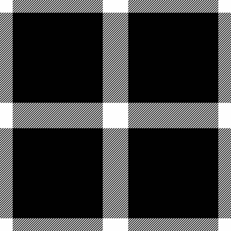 Tattersall check tartan , menswear texture pattern seamless. Content plaid textile fabric background in white and black colors. vector