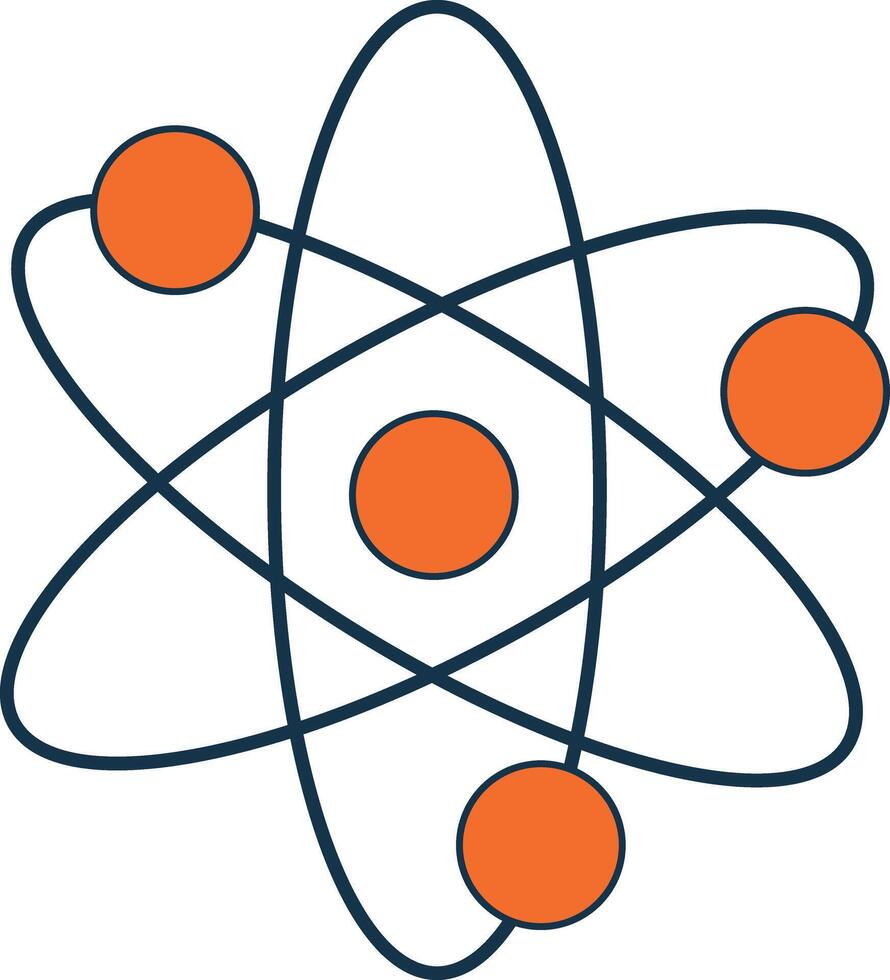 Simple Atom Icon Design vector