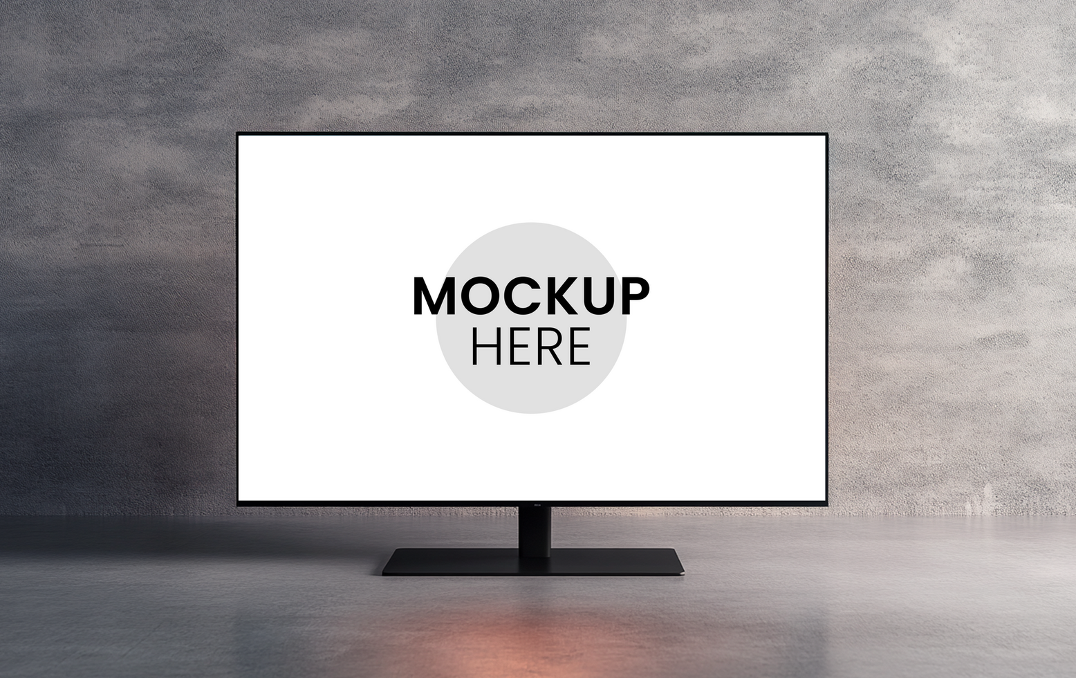 Modern Wall-Mounted TV Mockup, Stylish Display Screen, Luxury Setup psd