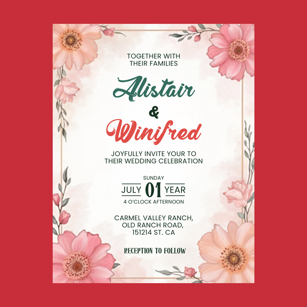 Creative and Free Editable Wedding or Engagement Invitation Template psd
