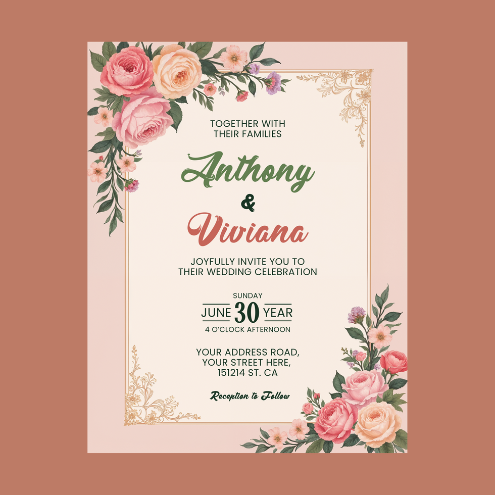 Editable Wedding or Engagement Invitation Design Template Free Access psd
