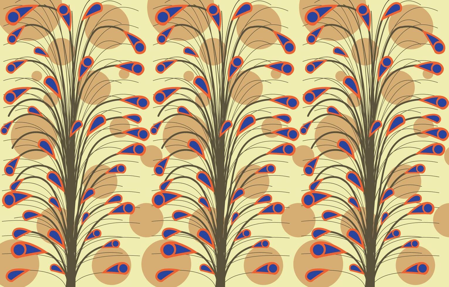 beautiful African ethnic graphic for textile with the polka dot backgrounds vector