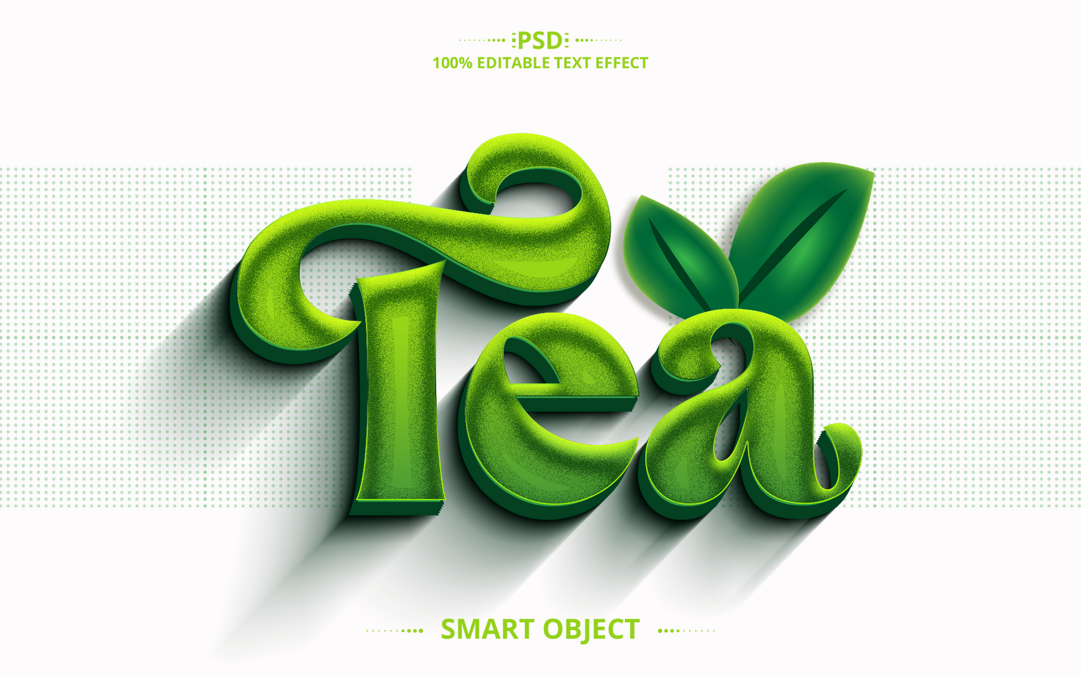 Tea Creative Best Text Effect Design With Elements psd