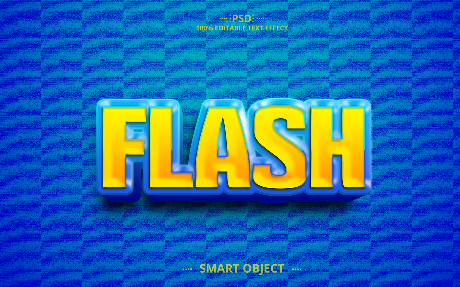Flash creative text effect design psd