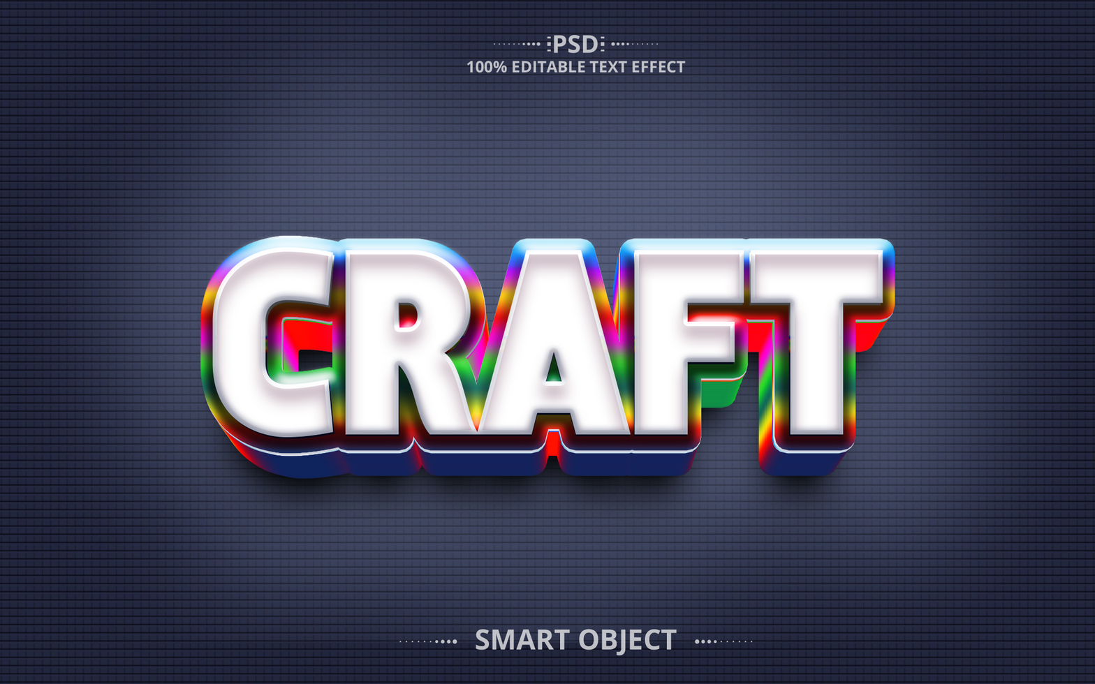 Craft Editable 3d Text Effect Design psd