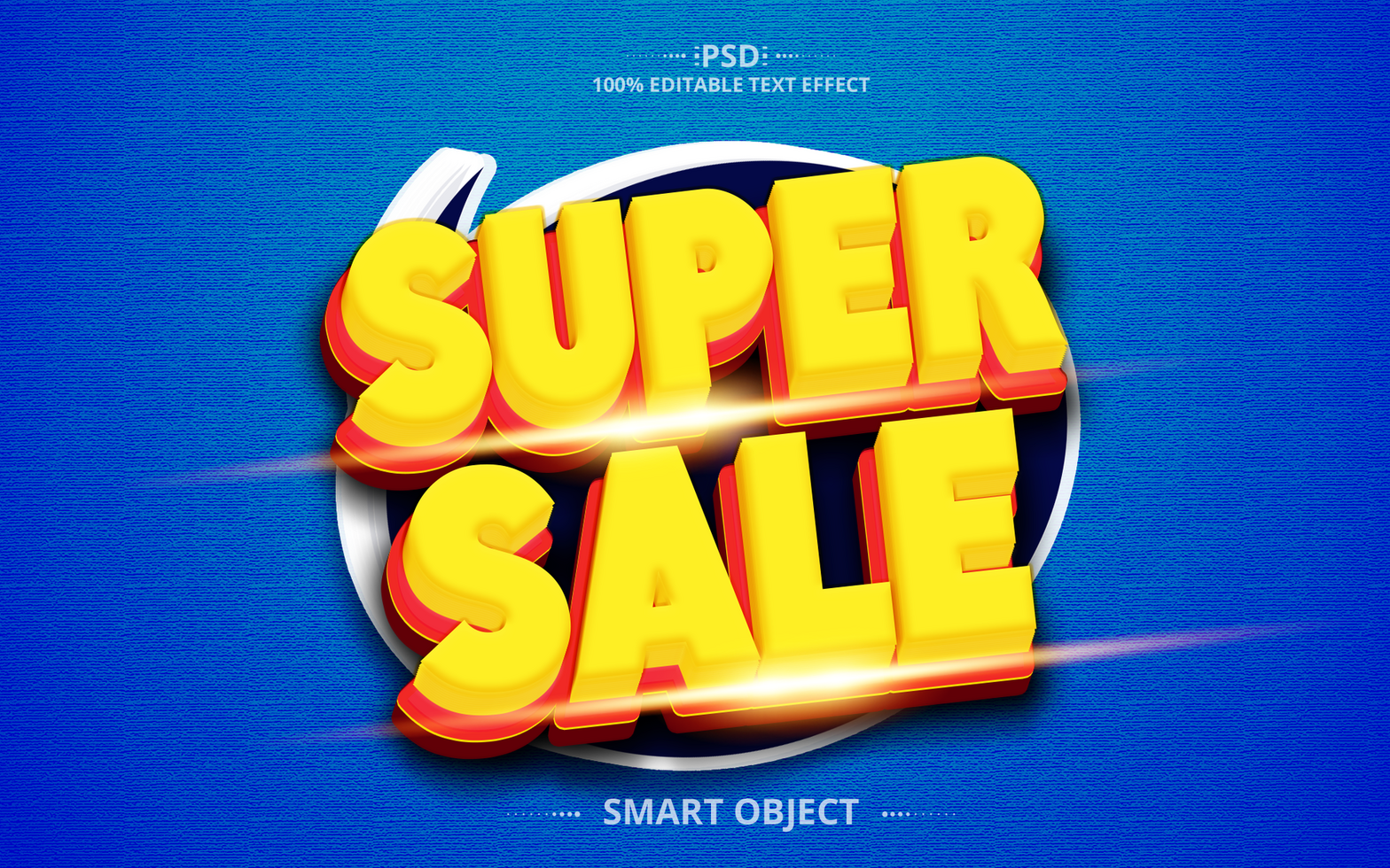 Super Sale Creative Text effect design 3d model psd