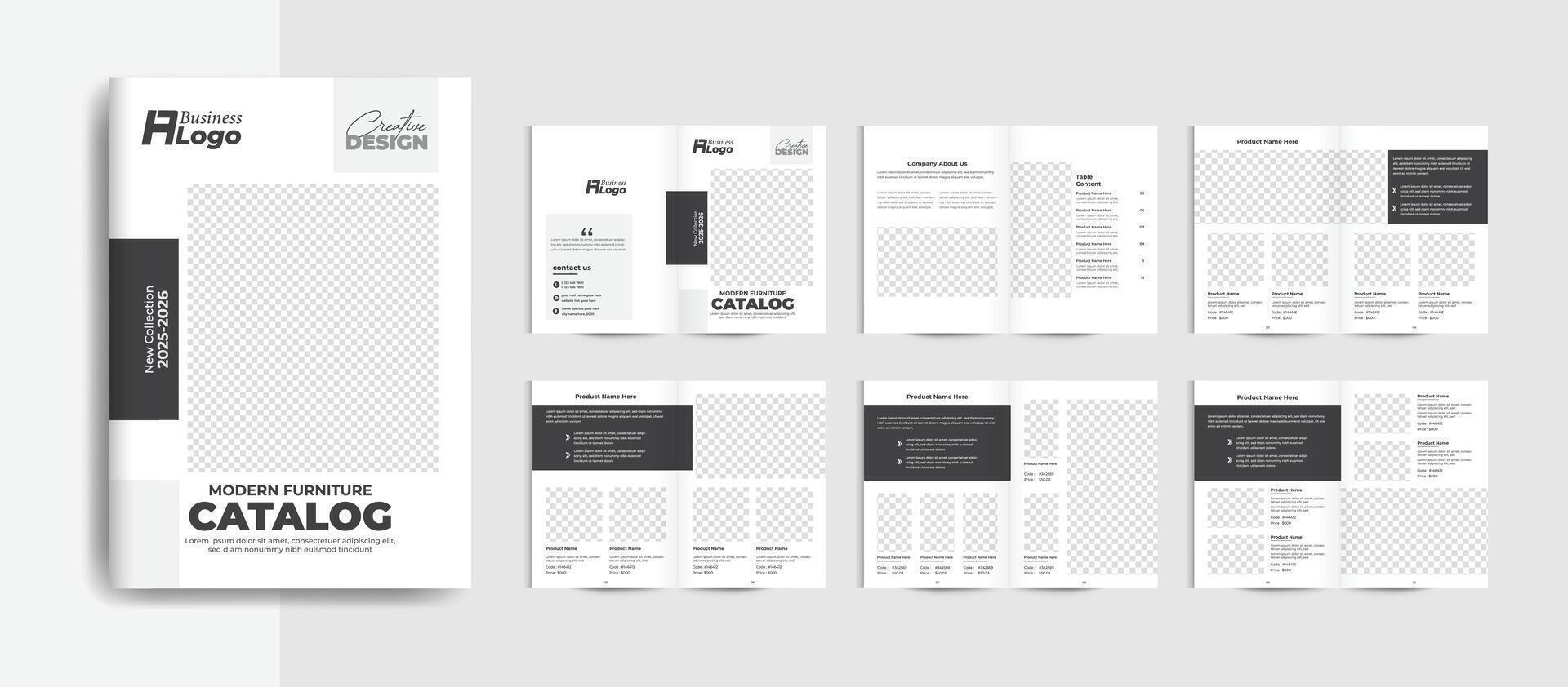 Furniture Catalog Design vector
