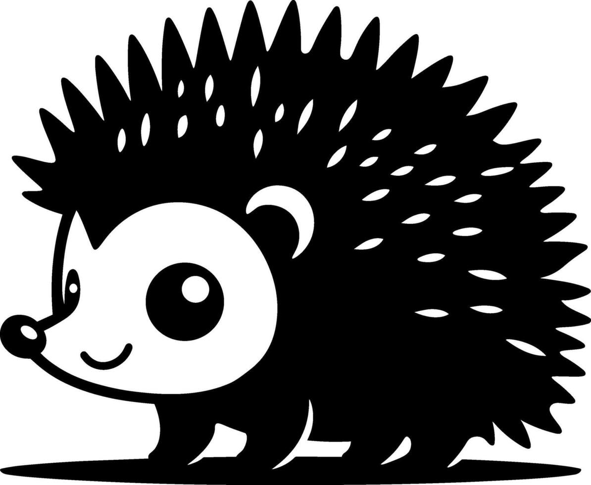 Adorable Cartoon Hedgehog Illustration vector