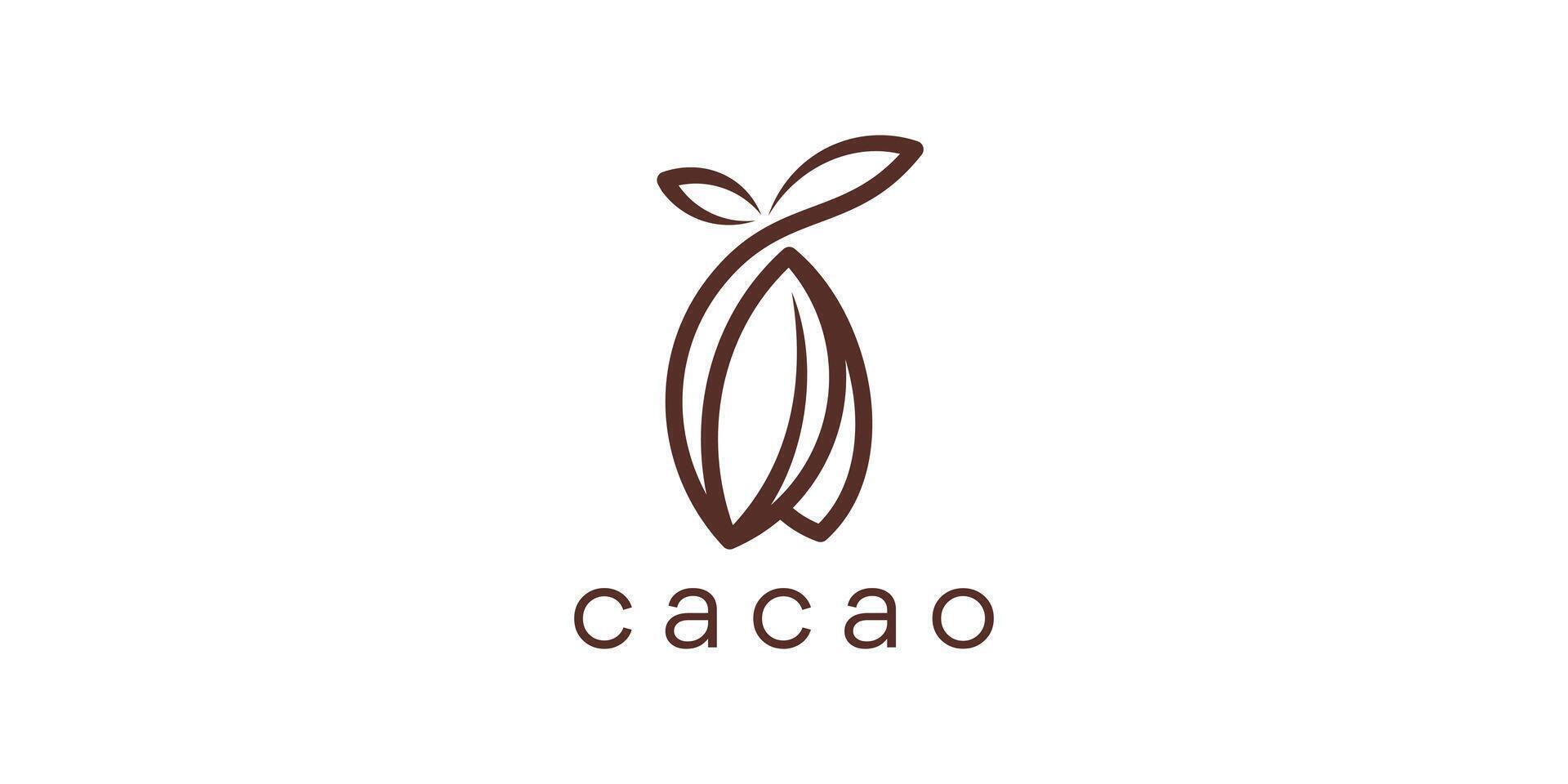 logo design simple cocoa,chocolate,organic,harvest,symbol,icon,idea,creative. vector