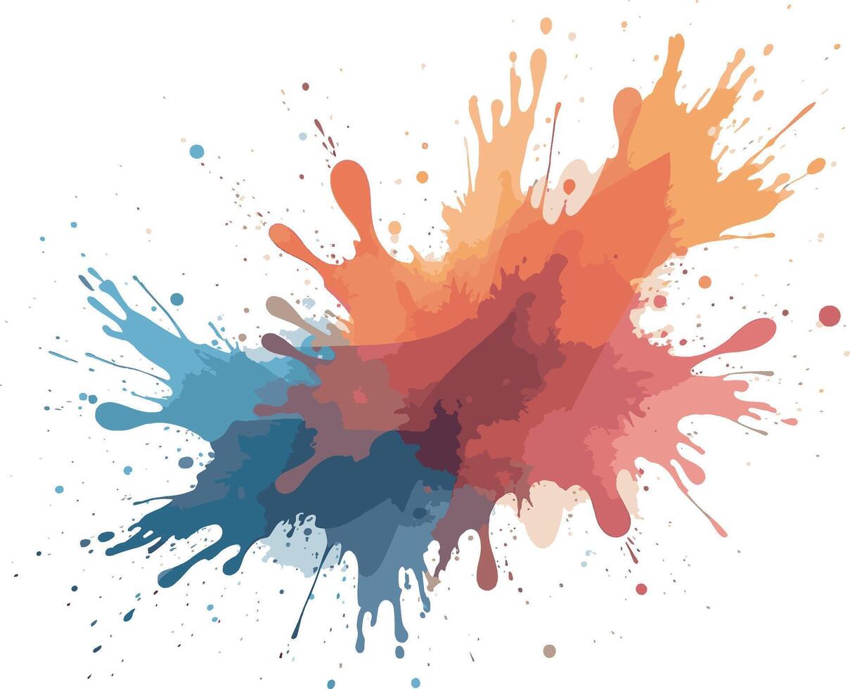 Vibrant splash watercolor design featuring dynamic bursts of color with soft gradients and organic textures vector