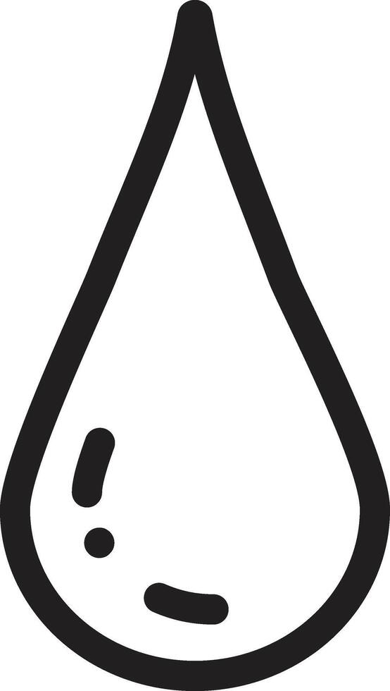a black and white drawing of a drop of water vector