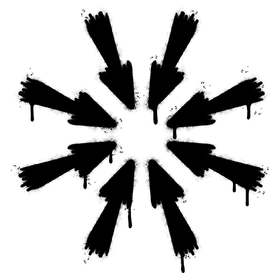Graffiti Multiple arrow direction icon isolated on white background. for concept design. vector