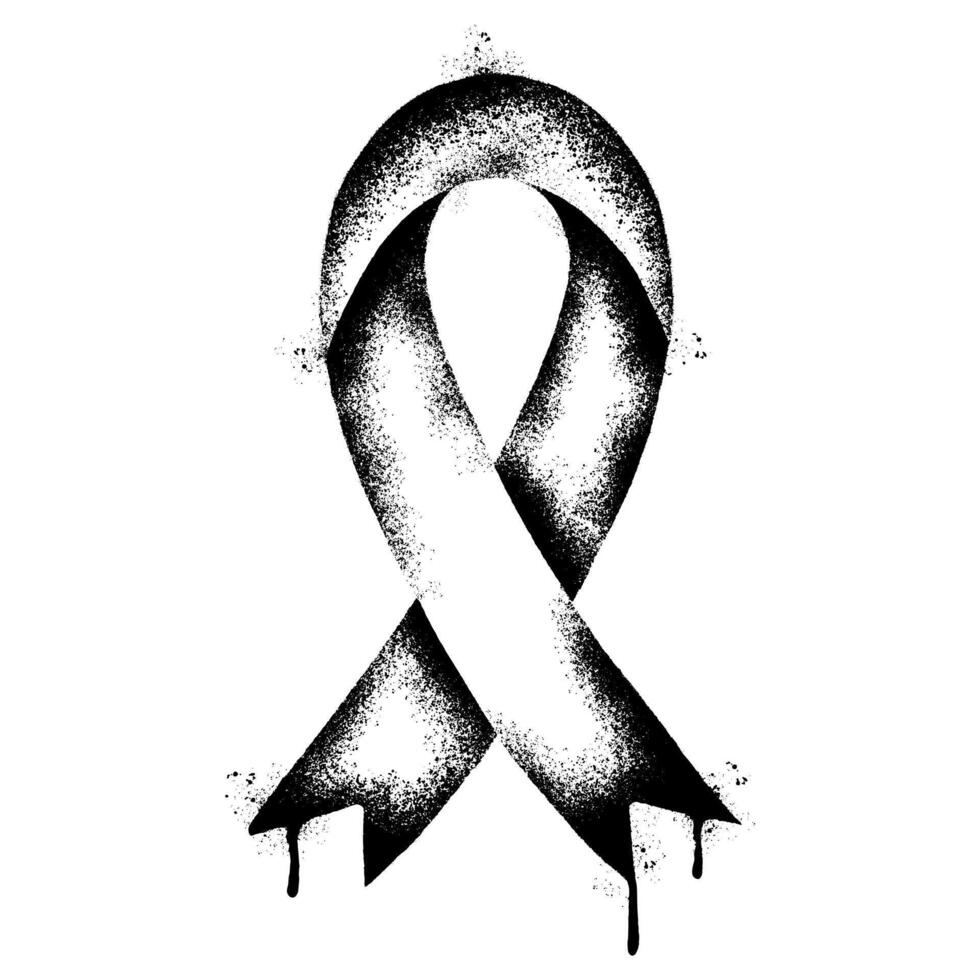 Spray Painted Graffiti Awareness ribbon icon isolated on white background. illustration. vector