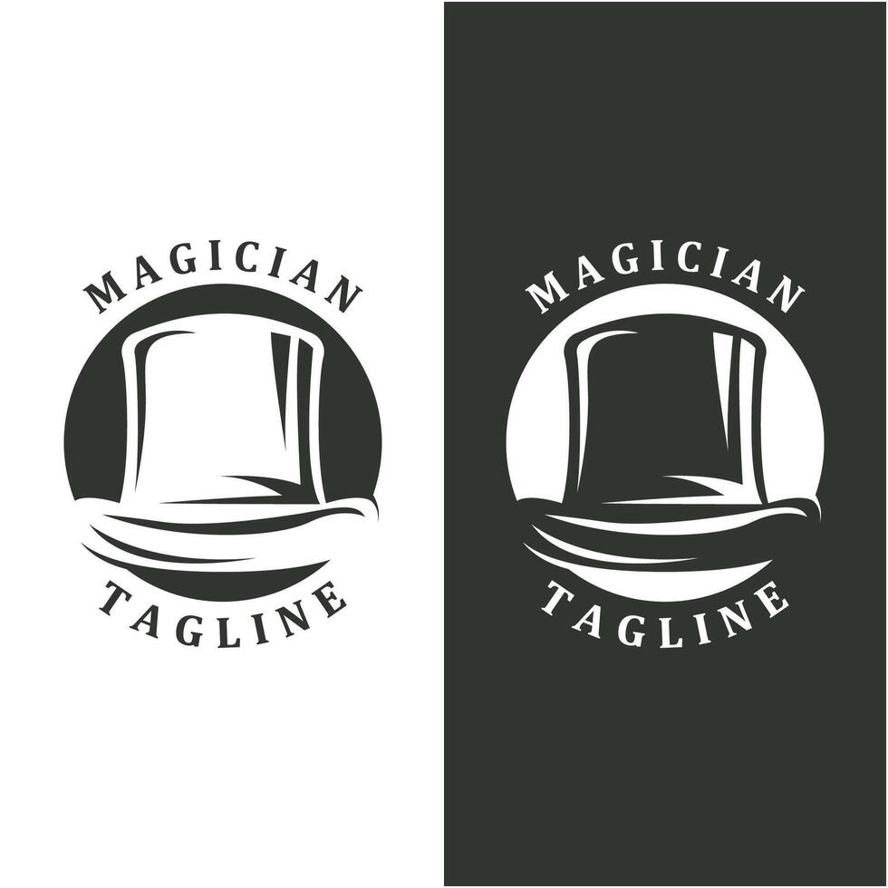 set of simple magician logo icon vector