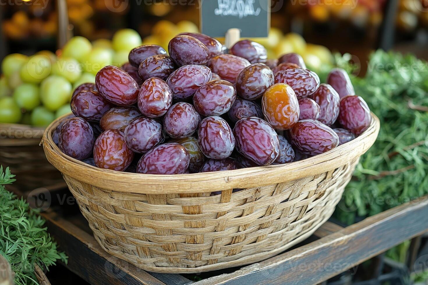 A basket of grapes photo
