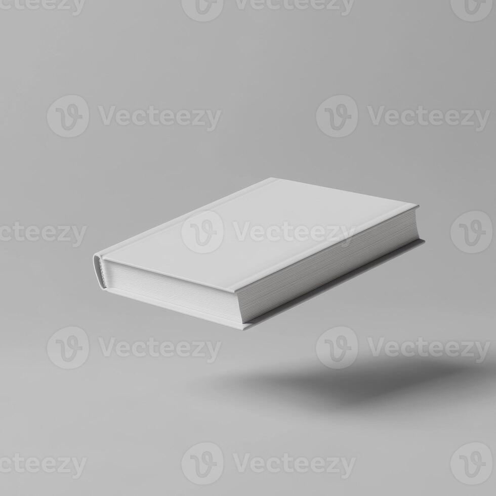 A Single White Book Floating in Mid Air photo