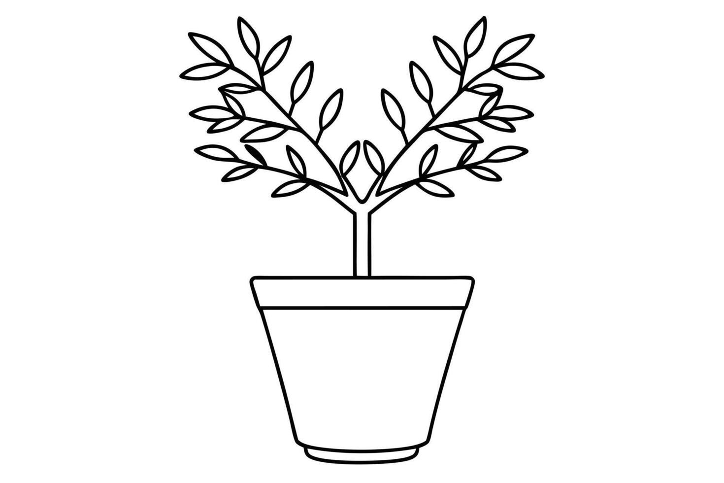 A potted plant graphic design vector