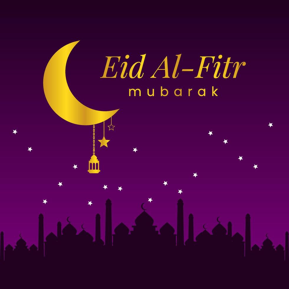 Elegant Eid al-Fitr Background - Perfect for Greetings and Banners vector