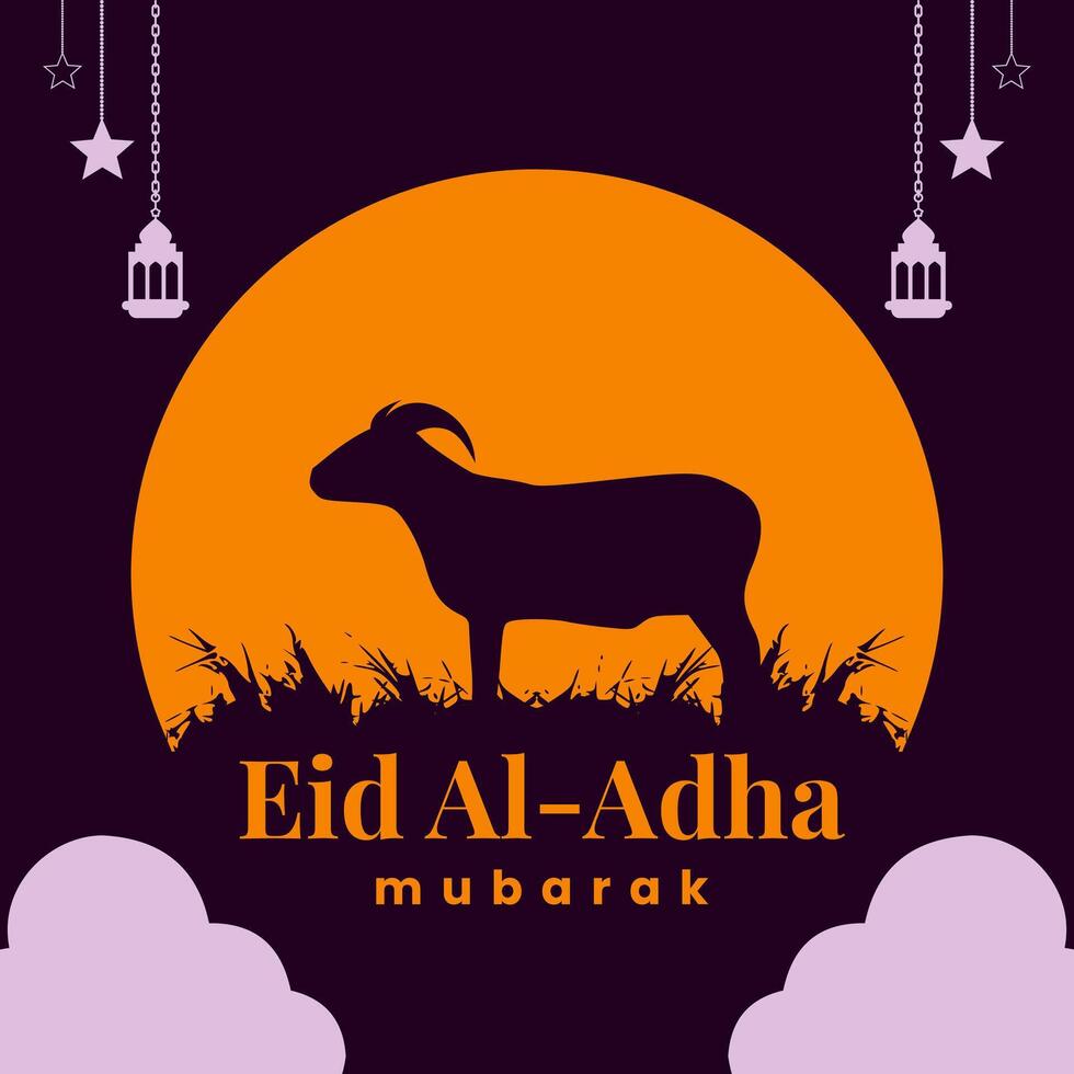 Minimalist Eid al-Adha Background - Perfect for Social Media Use vector
