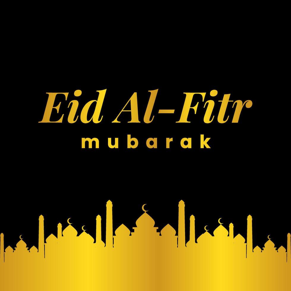 Best Minimalist Eid al-Fitr Design - Perfect for Social Media Posts vector