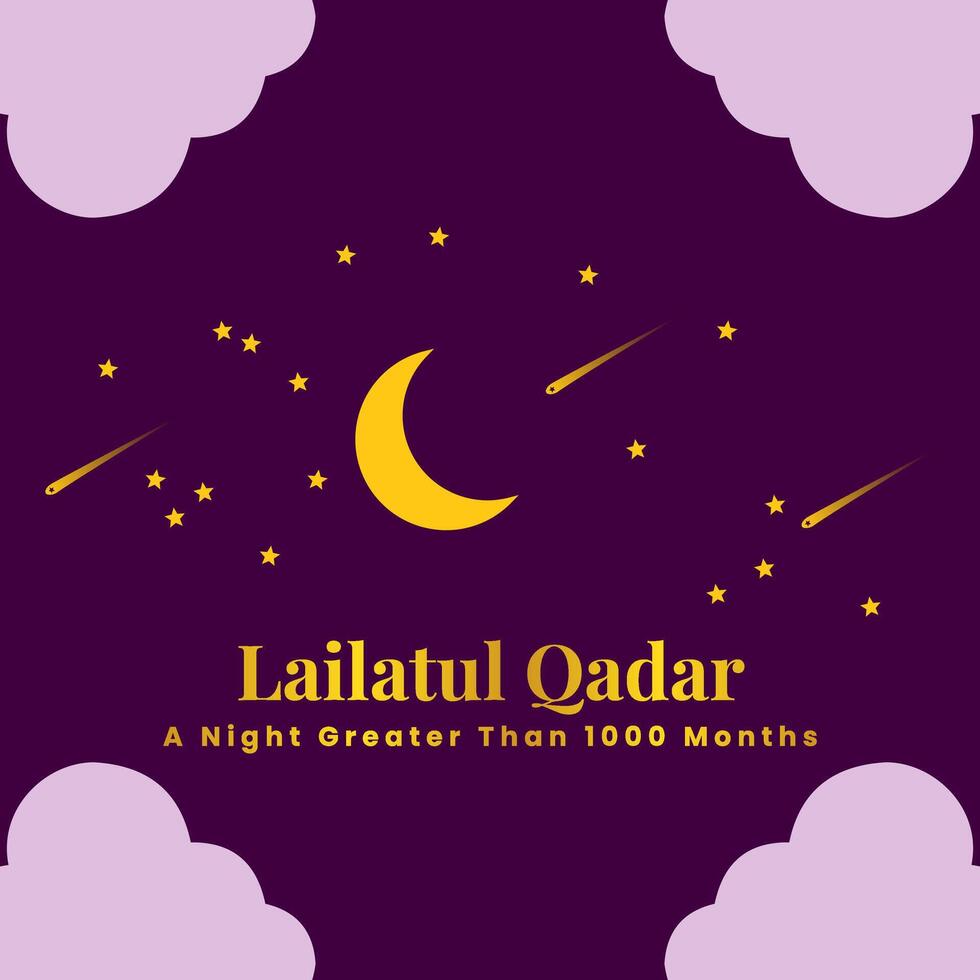Lailatul Qadar Background - A Night of Power and Peace vector