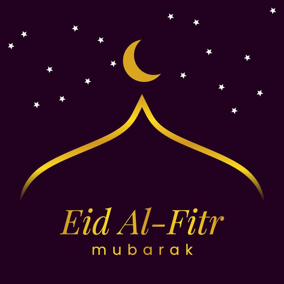Modern Eid al-Fitr Design - Perfect for Greetings and Invitations vector