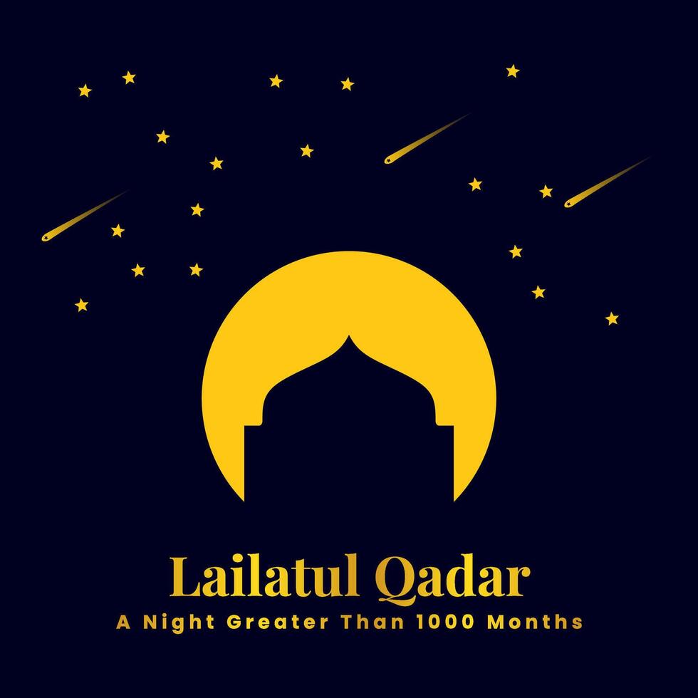 Lailatul Qadar Design - Beautiful Theme for Special Occasions vector
