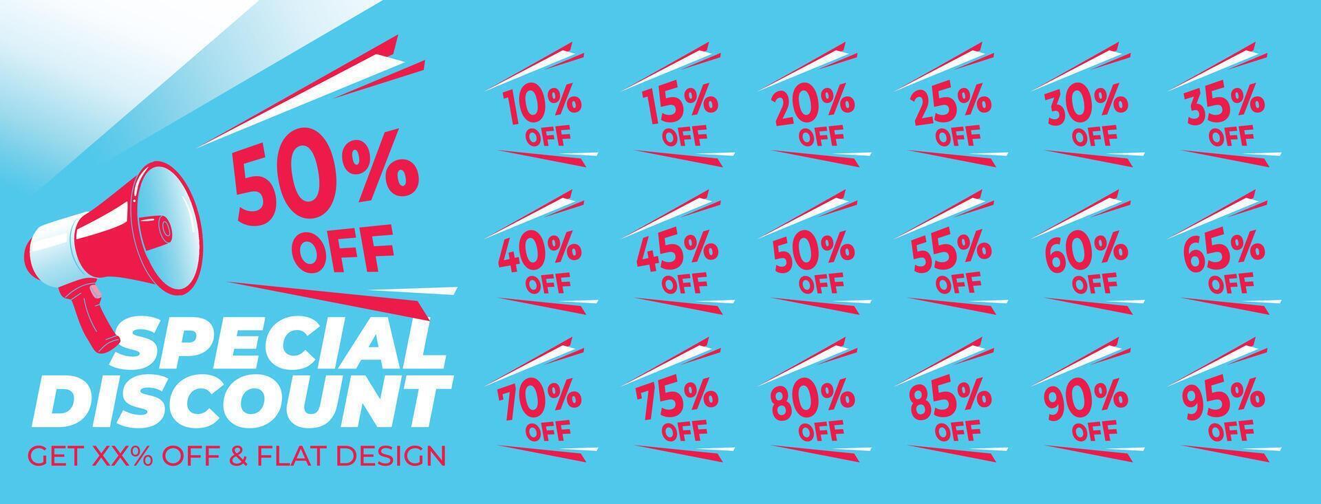 Special discount get off, Flat and perspective design vector
