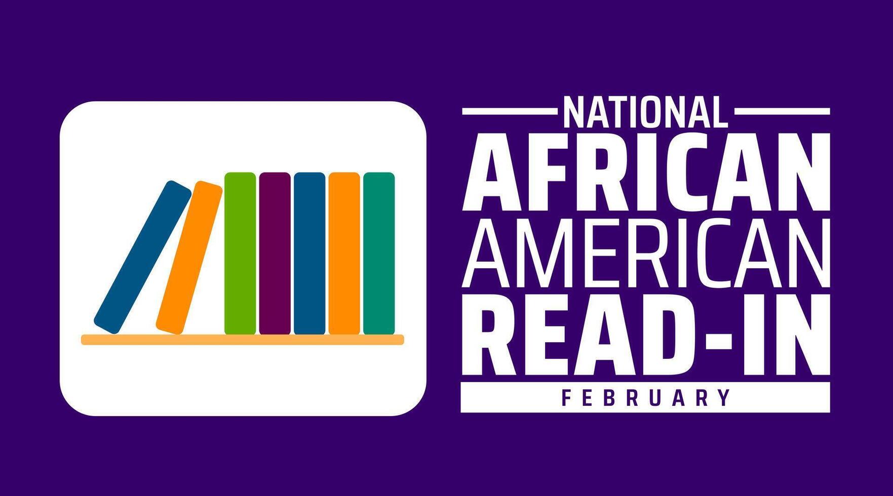 National African American Read in background banner or poster design template. observed every year in February. vector