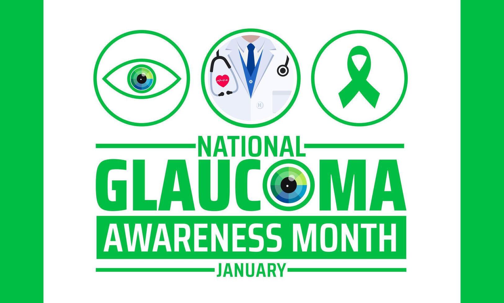 National Glaucoma Awareness Month background with new design vector
