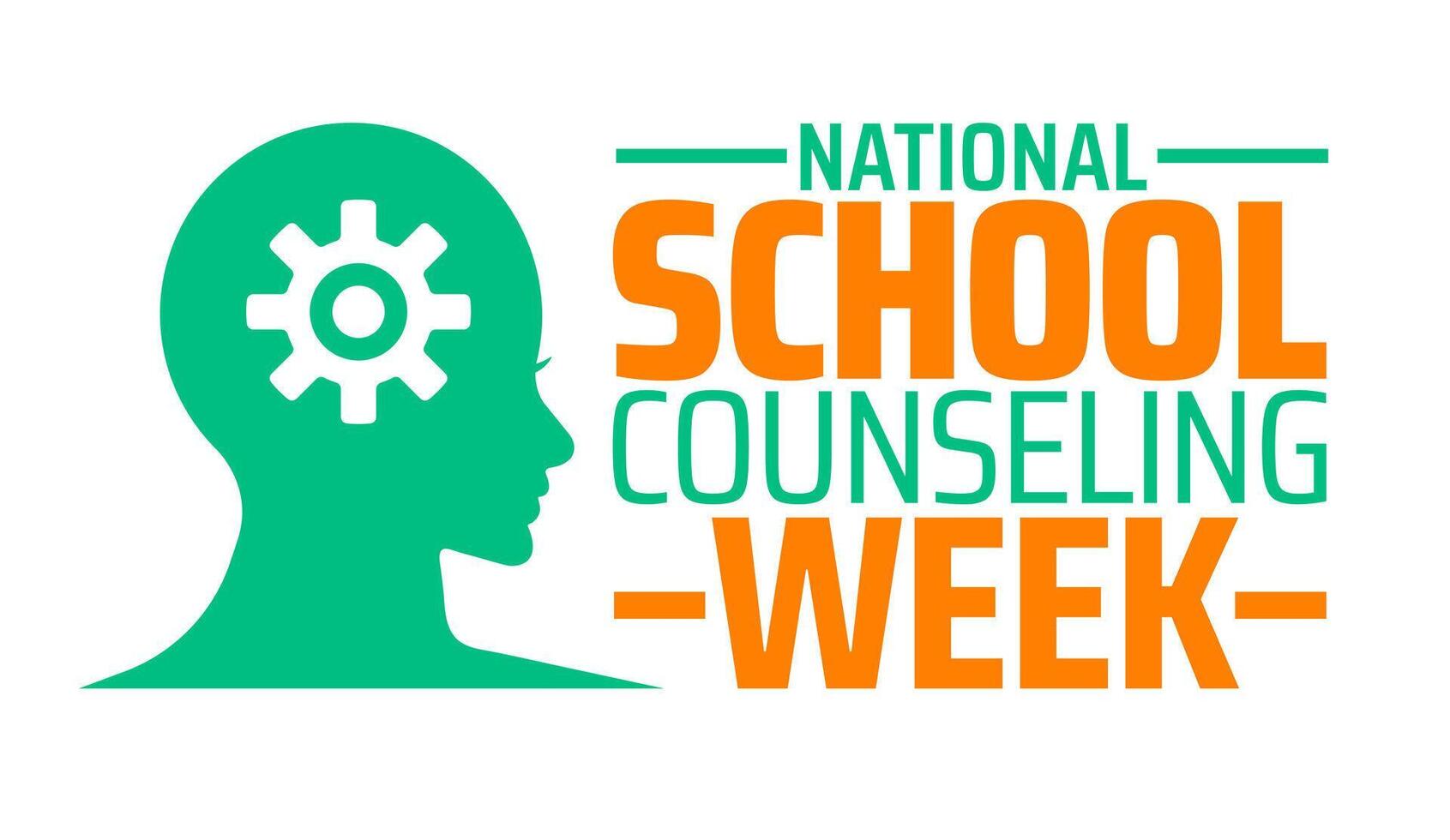 National School Counseling Week background banner or poster design template with new design. vector
