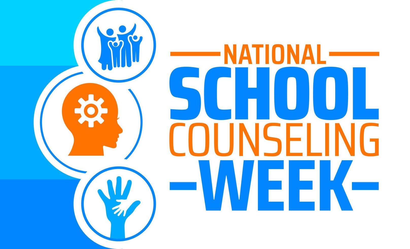 National School Counseling Week background banner or poster design template. vector