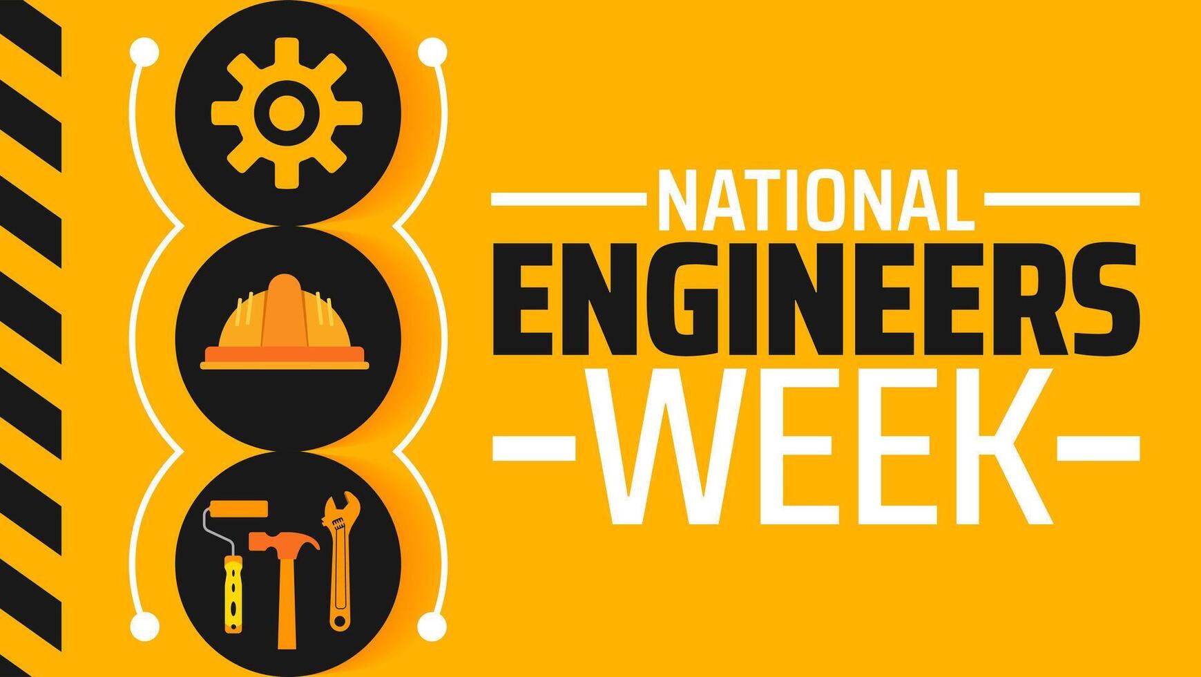 National Engineers Week background banner or poster design vector