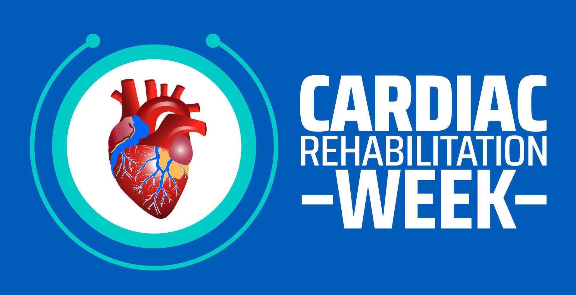 Cardiac Rehabilitation Week background banner or poster design template. observed every year in February. Holiday concept. Use to any Template, card, poster, placard. vector
