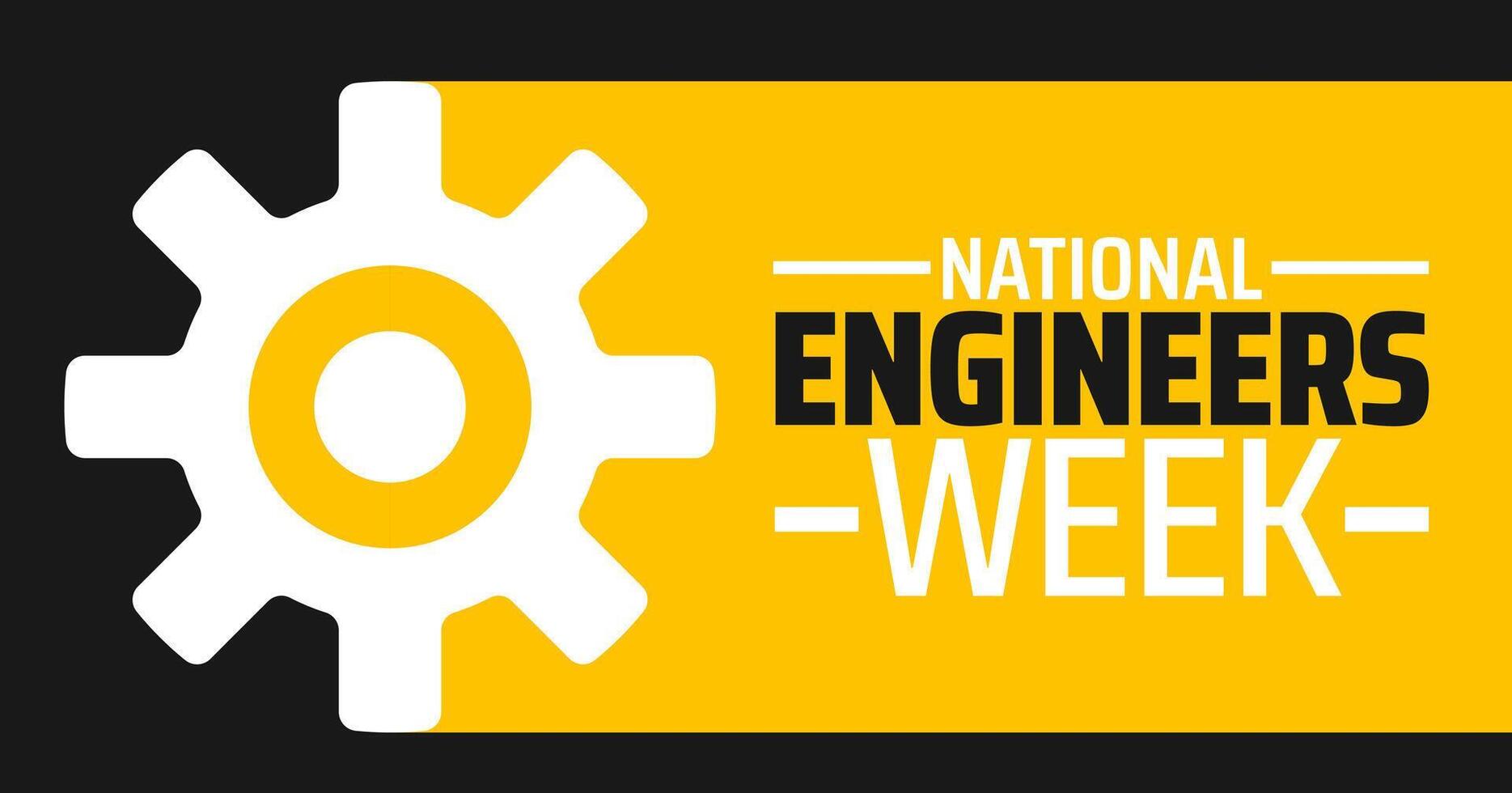 National Engineers Week background banner or poster design template with trend design with new design. vector