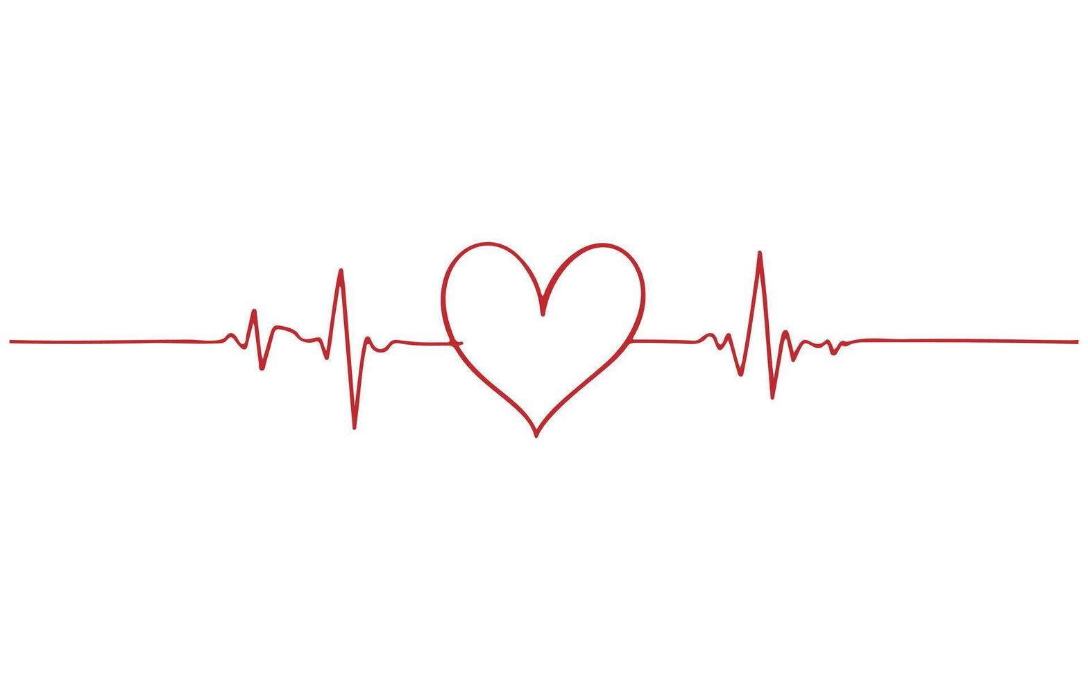 ECG heart beat line icon symbol, Heart beat pulse hospital logo sign. vector