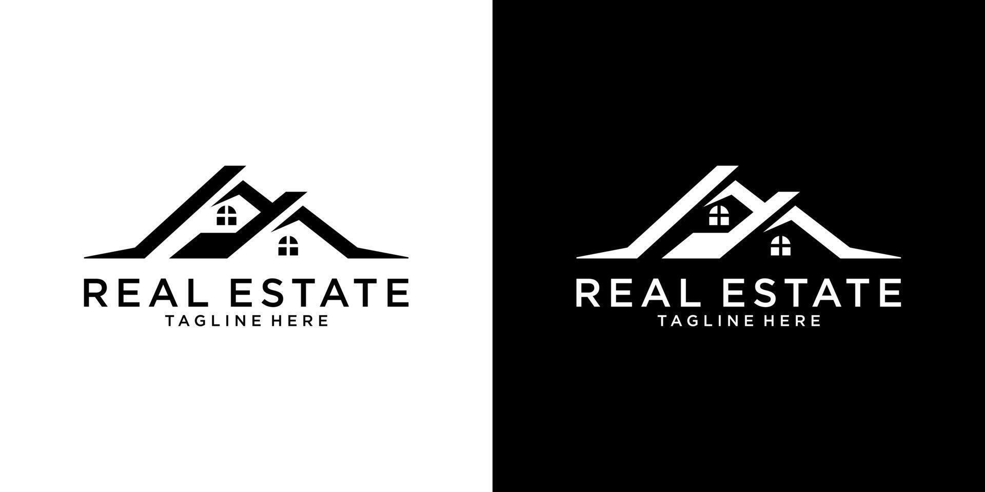 Roof and home logo design concept vector