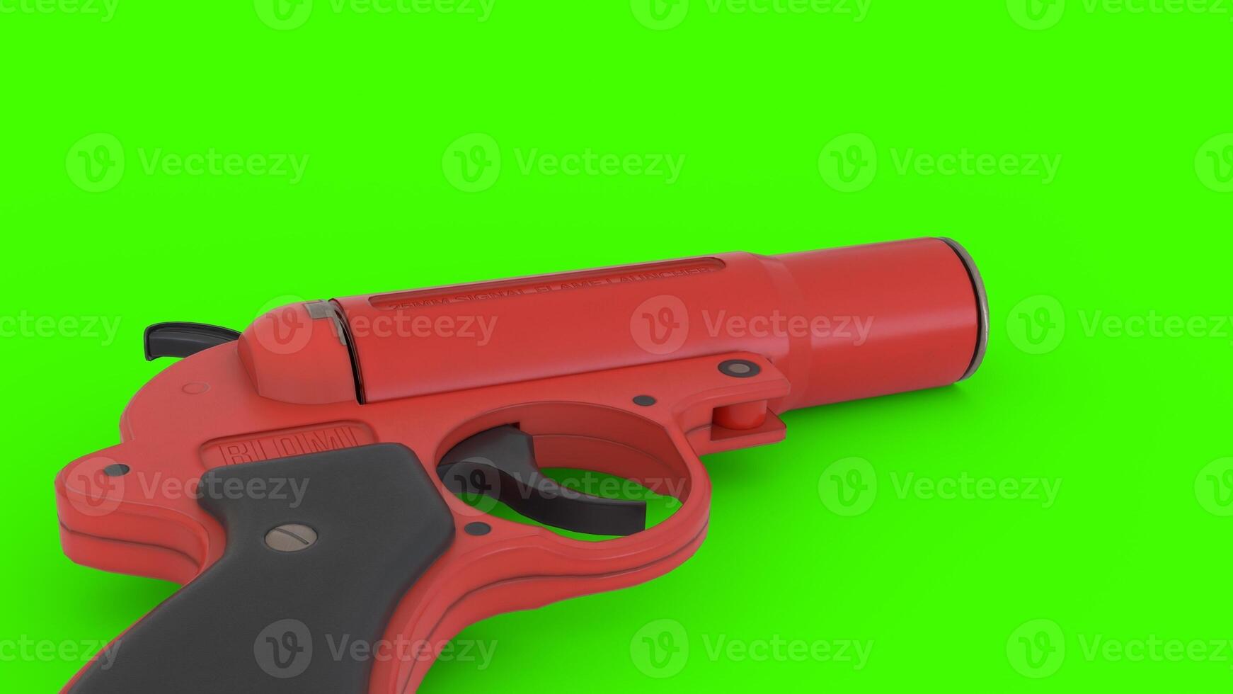 flare gun with green background 1 photo