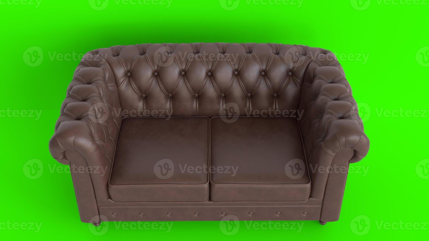 chesterfield sofa with green background 2 photo