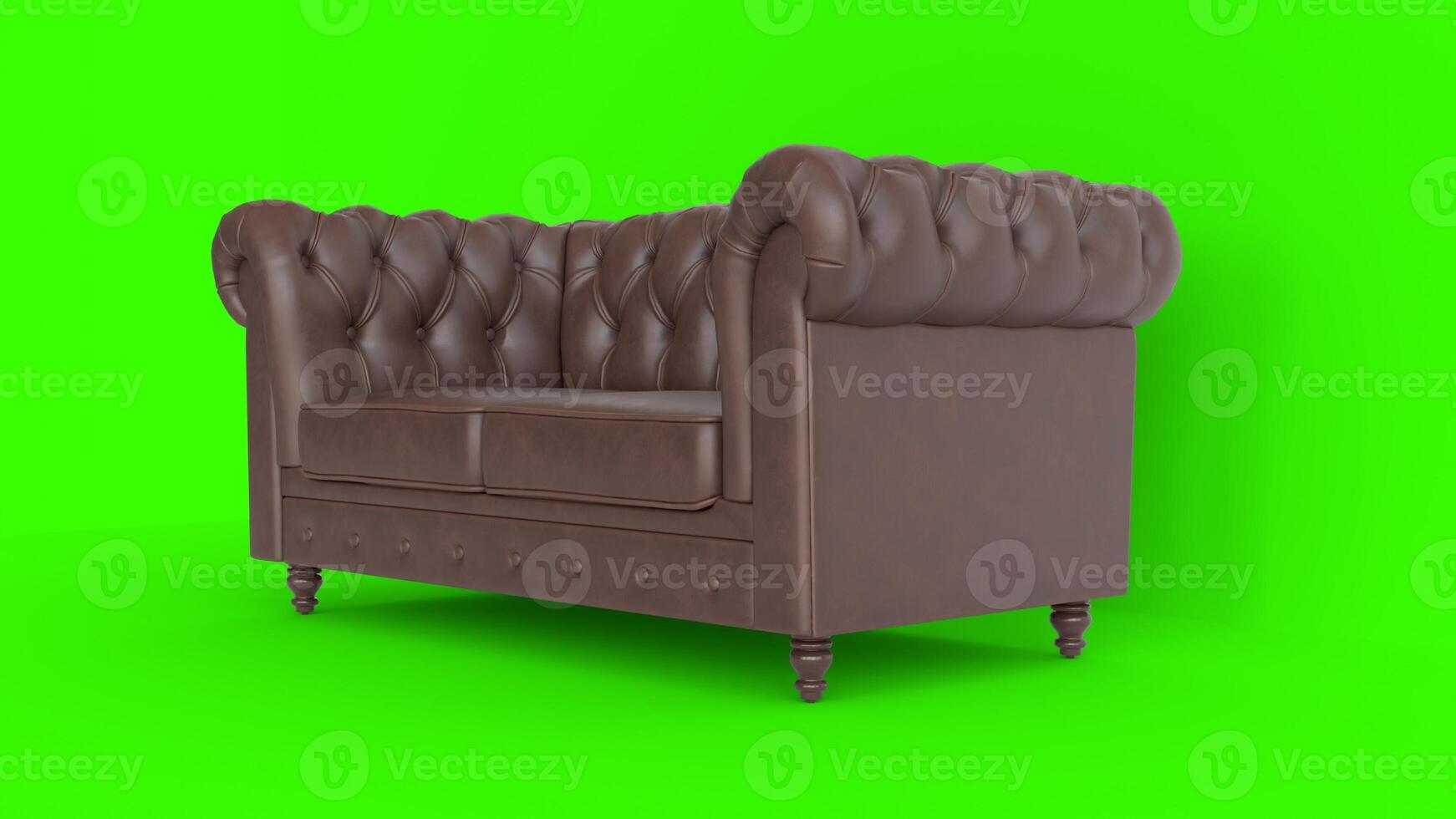 chesterfield sofa with green background 1 photo