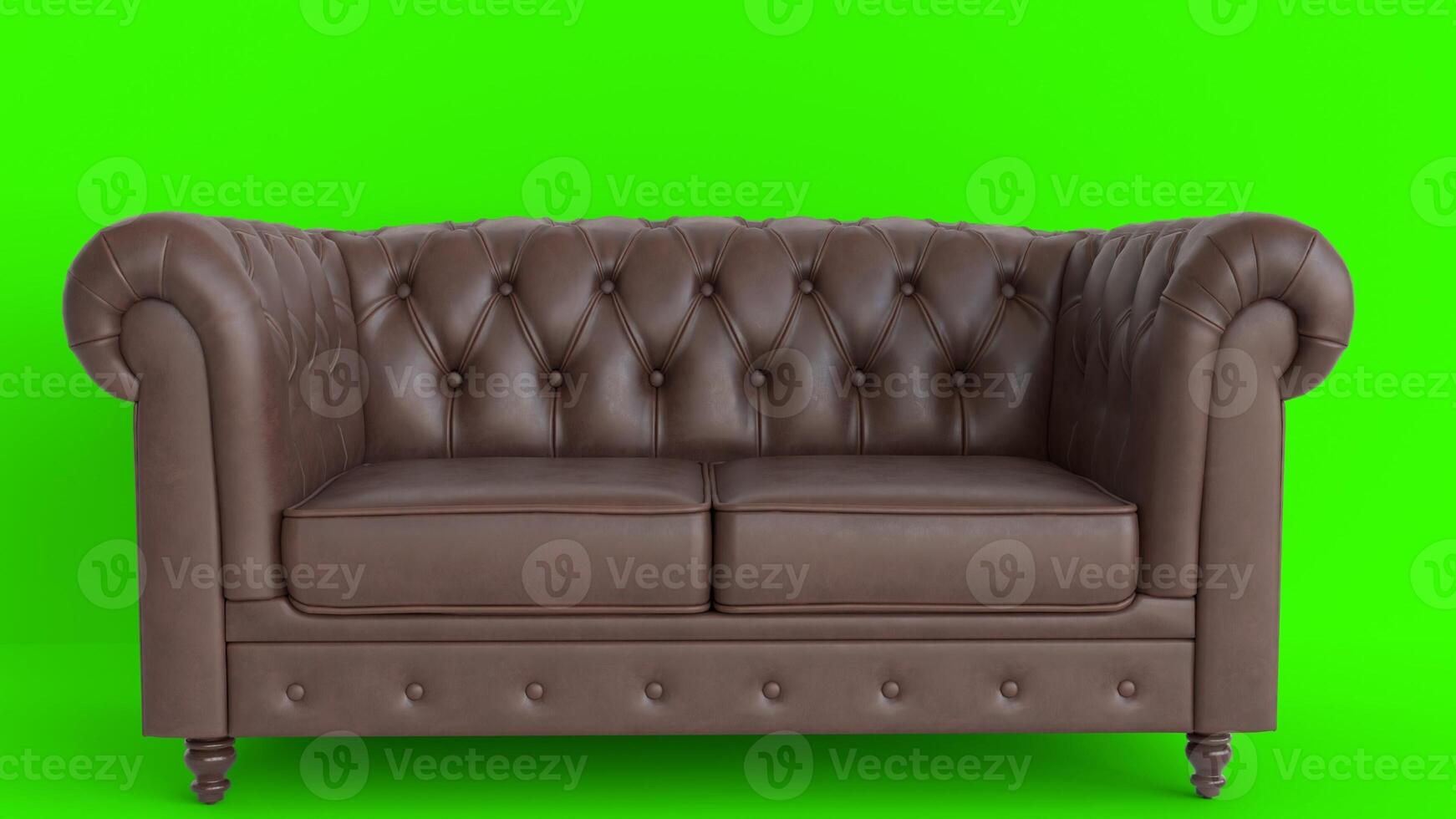 chesterfield sofa with green background 3 photo