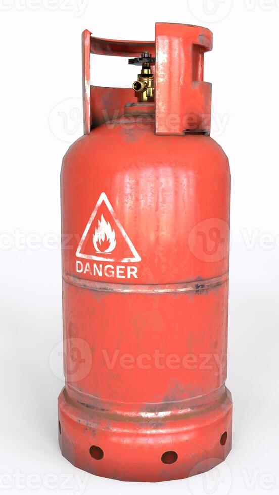 Flammable Gas Cylinder with white background 1 photo