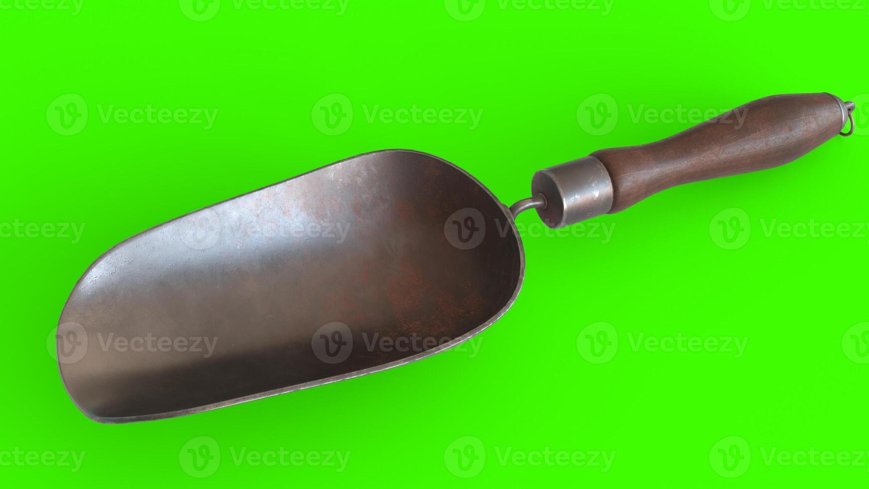 grain scoop with green background 2 photo