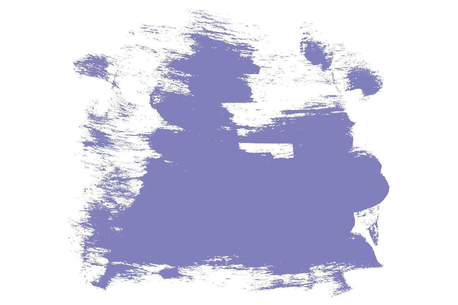 Purple Thick Grainy Brush Stroke Texture. Grunge distressed paintbrush design element. Hand draw big bold paint line shape vector