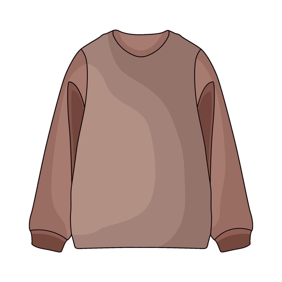 illustration of Brown Sweater vector